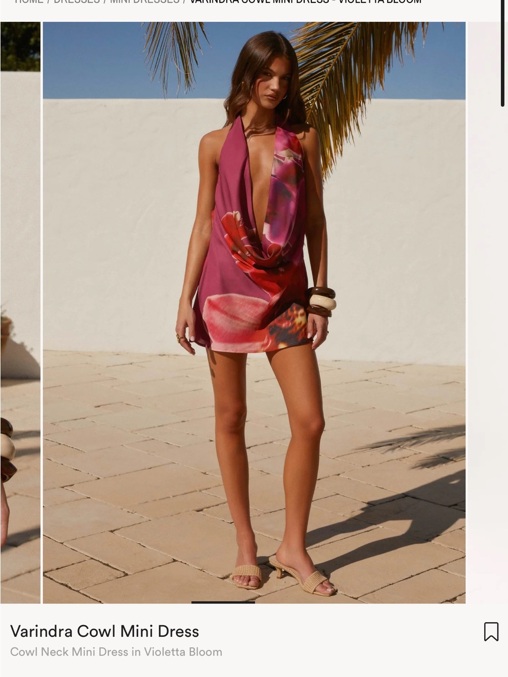 Peppermayo Mini Dress Pink Floral - Picture 4 of 7